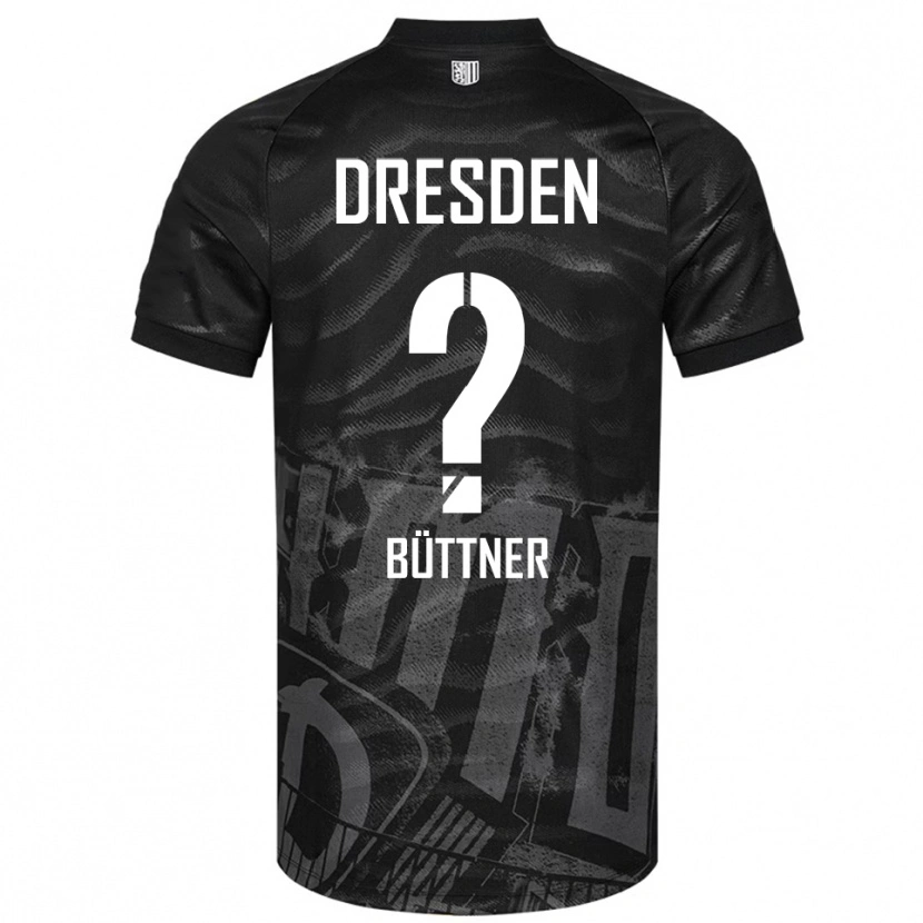 Danxen Heren Lisa Büttner #0 Zwart Grijs Uitshirt Uittenue 2025/26 T-Shirt