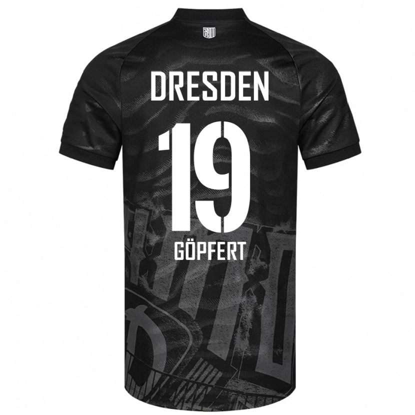 Danxen Heren Fabius-Leander Göpfert #19 Zwart Grijs Uitshirt Uittenue 2025/26 T-Shirt