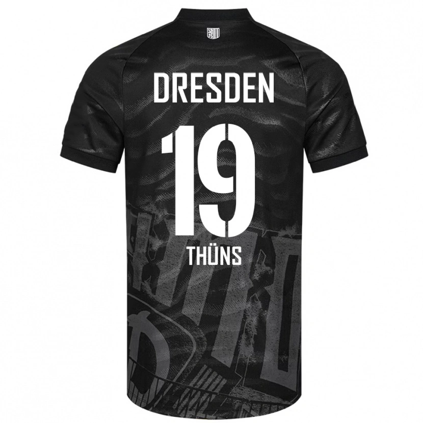 Danxen Heren Louis Thüns #19 Zwart Grijs Uitshirt Uittenue 2025/26 T-Shirt