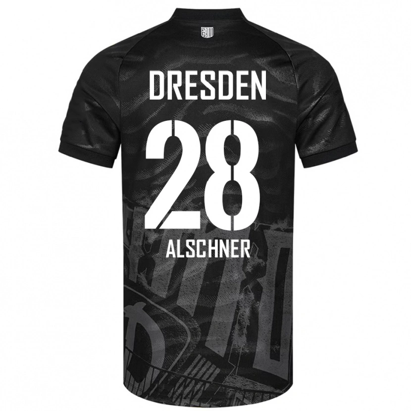 Danxen Heren Felix Alschner #28 Zwart Grijs Uitshirt Uittenue 2025/26 T-Shirt