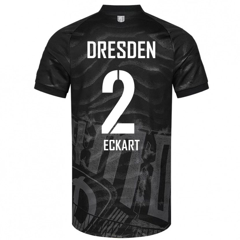 Danxen Heren Ben Eckart #2 Zwart Grijs Uitshirt Uittenue 2025/26 T-Shirt