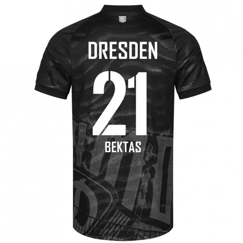 Danxen Heren Tünay Bektas #21 Zwart Grijs Uitshirt Uittenue 2025/26 T-Shirt
