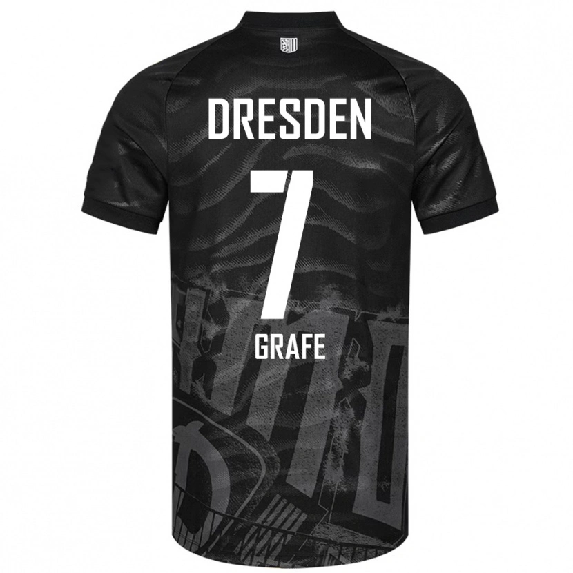 Danxen Heren Quentin Grafe #7 Zwart Grijs Uitshirt Uittenue 2025/26 T-Shirt