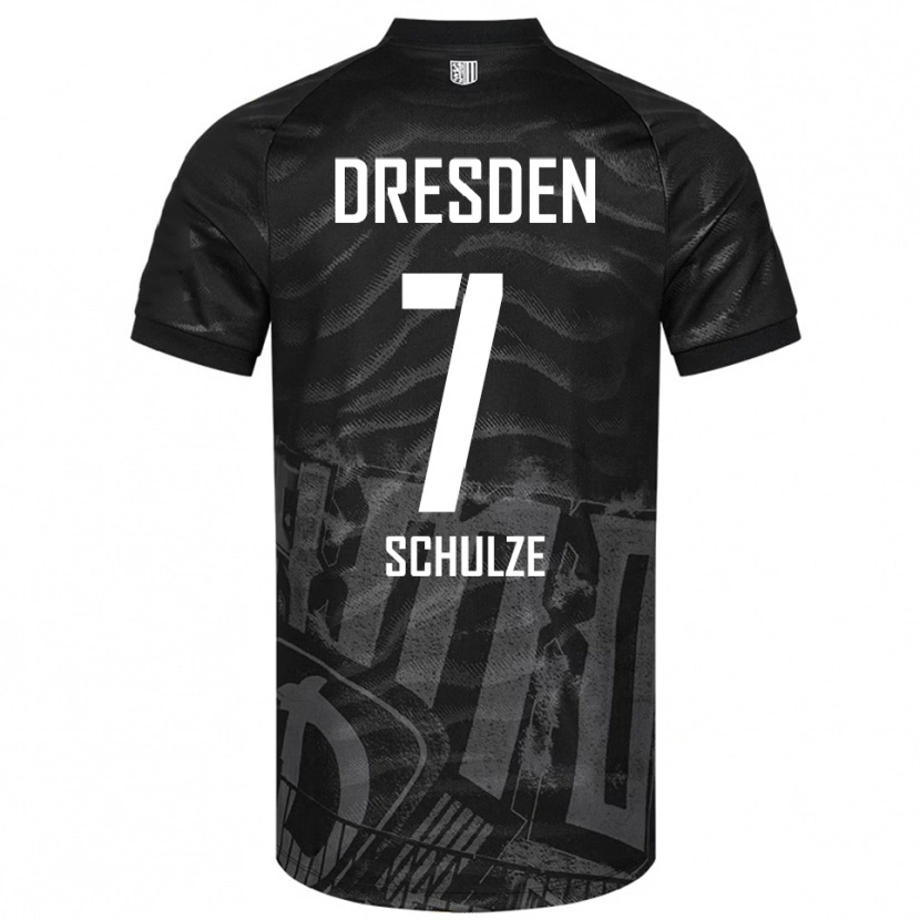 Danxen Heren Lennox Schulze #7 Zwart Grijs Uitshirt Uittenue 2025/26 T-Shirt