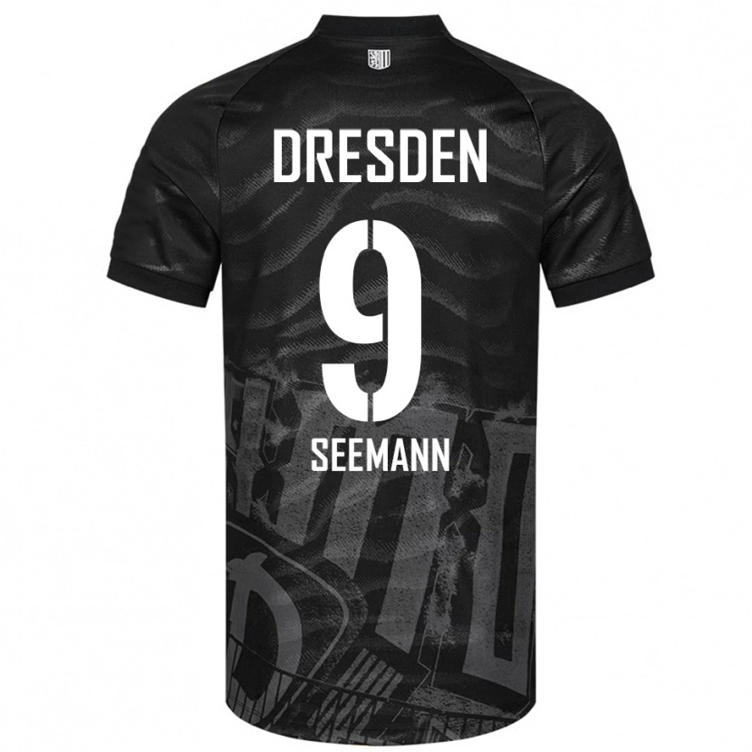 Danxen Heren Arne Seemann #9 Zwart Grijs Uitshirt Uittenue 2025/26 T-Shirt