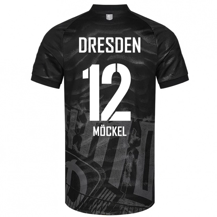 Danxen Heren Richard Möckel #12 Zwart Grijs Uitshirt Uittenue 2025/26 T-Shirt