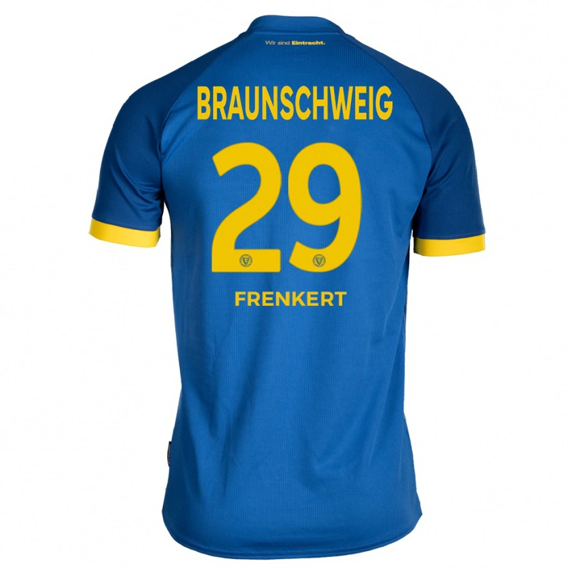 Danxen Heren Lukas Frenkert #29 Koninklijk Blauw Geel Uitshirt Uittenue 2025/26 T-Shirt