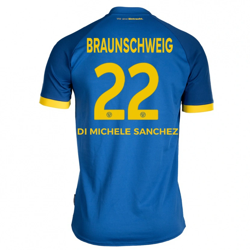 Danxen Heren Fabio Di Michele Sanchez #22 Koninklijk Blauw Geel Uitshirt Uittenue 2025/26 T-Shirt