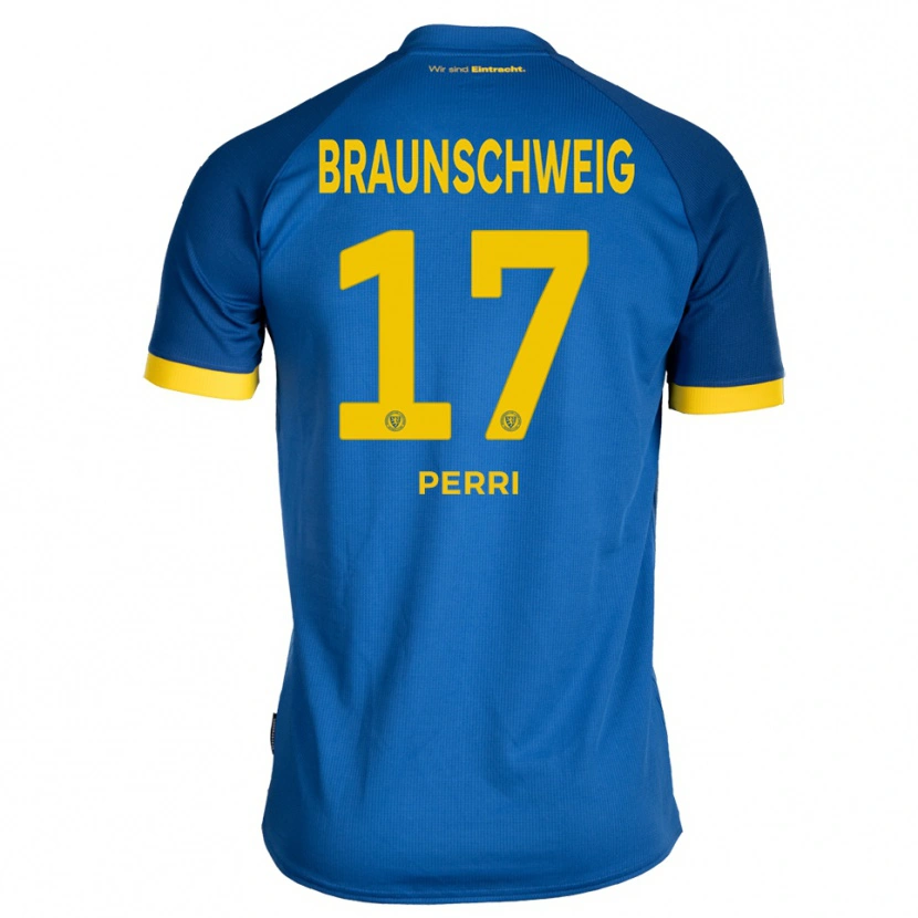 Danxen Heren Luca Perri #17 Koninklijk Blauw Geel Uitshirt Uittenue 2025/26 T-Shirt