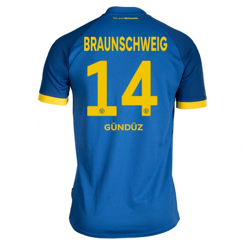 Danxen Heren Enes Gündüz #14 Koninklijk Blauw Geel Uitshirt Uittenue 2025/26 T-Shirt