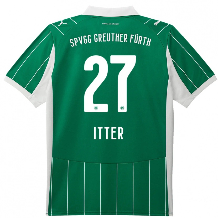 Danxen Heren Luca Itter #27 Groen Wit Uitshirt Uittenue 2025/26 T-Shirt