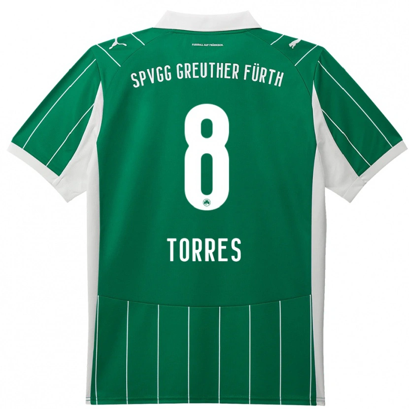 Danxen Heren Lucas Torres #8 Groen Wit Uitshirt Uittenue 2025/26 T-Shirt