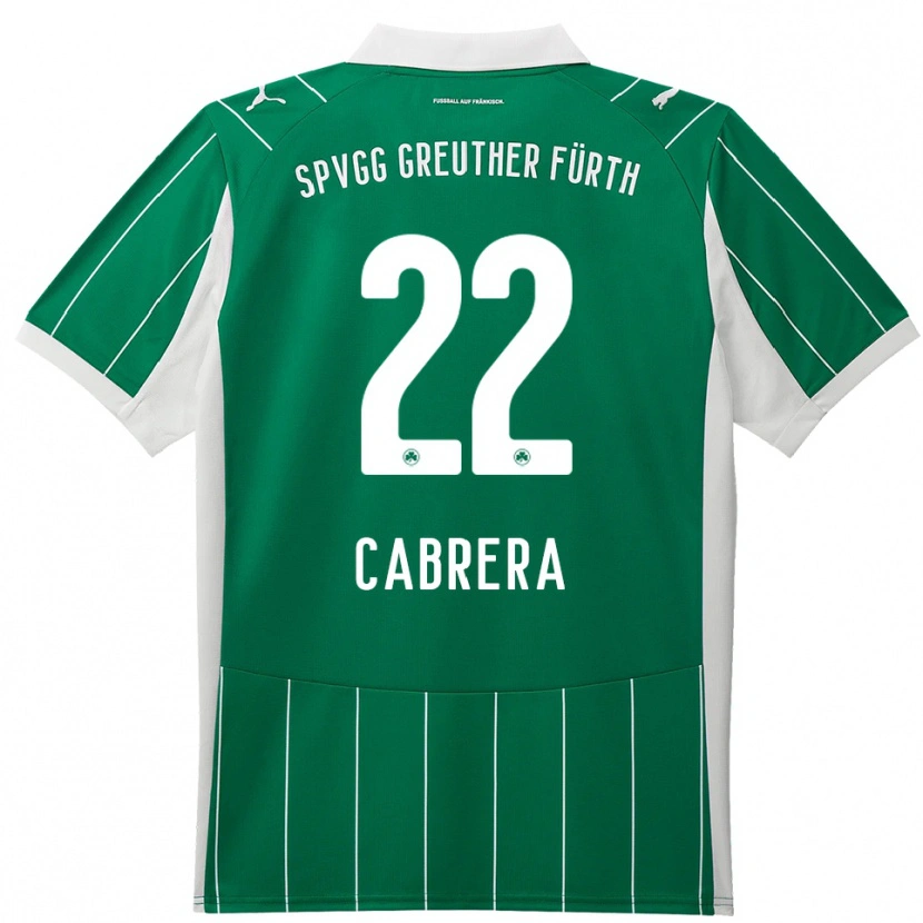 Danxen Heren Juan Cabrera #22 Groen Wit Uitshirt Uittenue 2025/26 T-Shirt