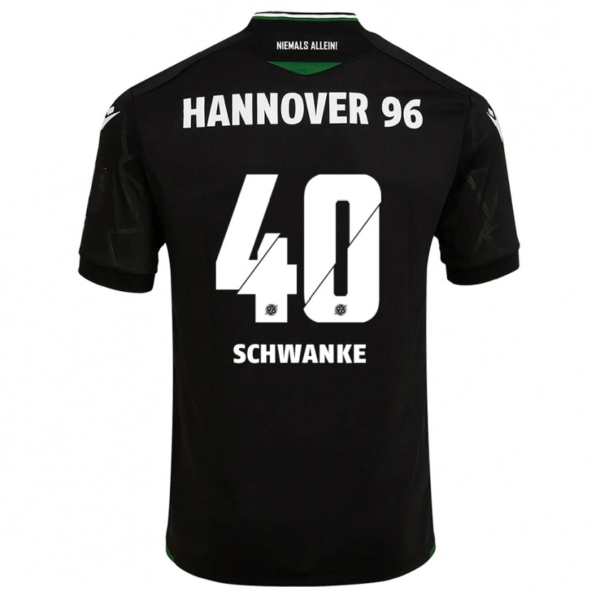 Danxen Heren Jonas Schwanke #40 Zwart Groen Uitshirt Uittenue 2025/26 T-Shirt