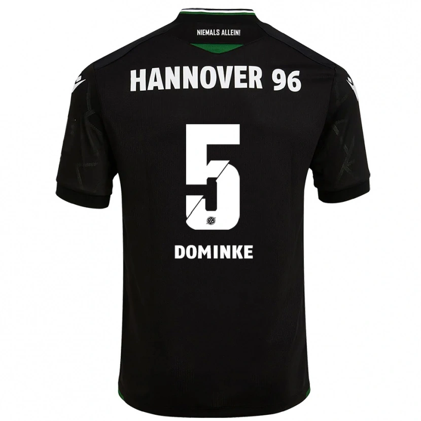 Danxen Heren Lukas Dominke #5 Zwart Groen Uitshirt Uittenue 2025/26 T-Shirt