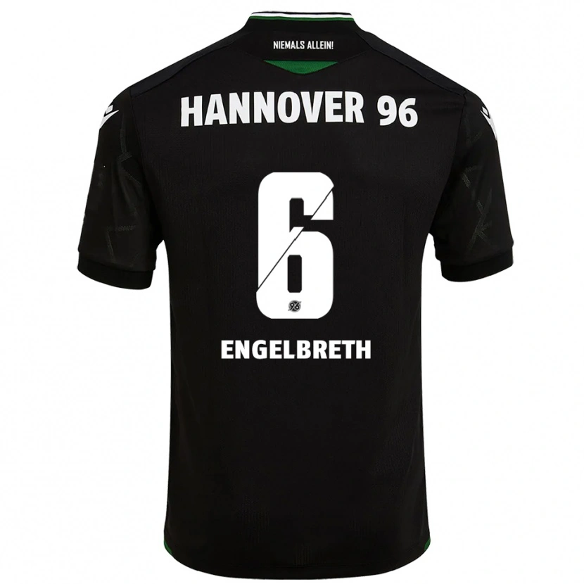 Danxen Heren Noah Engelbreth #6 Zwart Groen Uitshirt Uittenue 2025/26 T-Shirt