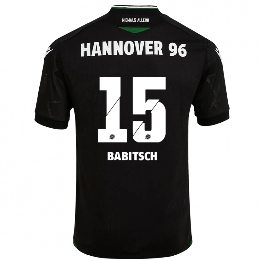 Danxen Heren Alexander Babitsch #15 Zwart Groen Uitshirt Uittenue 2025/26 T-Shirt