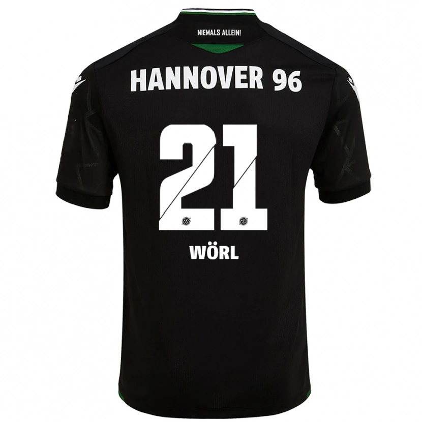 Danxen Heren Marius Wörl #21 Zwart Groen Uitshirt Uittenue 2025/26 T-Shirt