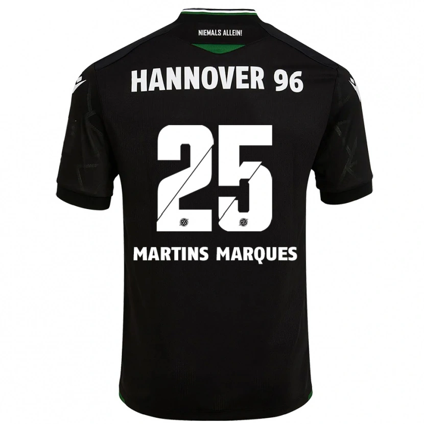 Danxen Heren Rafael Martins Marques #25 Zwart Groen Uitshirt Uittenue 2025/26 T-Shirt