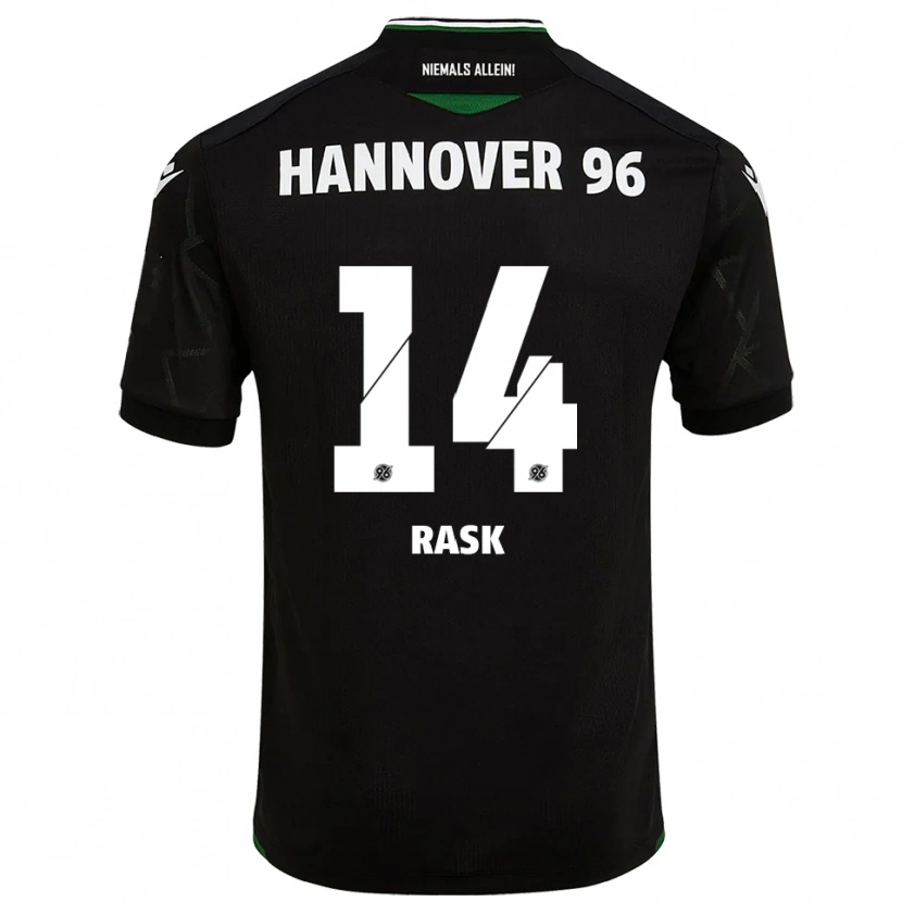 Danxen Heren Peter Rask #14 Zwart Groen Uitshirt Uittenue 2025/26 T-Shirt