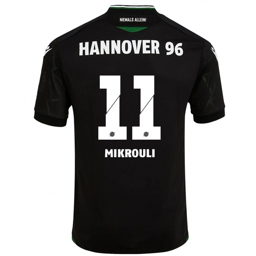 Danxen Heren Alexia Mikrouli #11 Zwart Groen Uitshirt Uittenue 2025/26 T-Shirt