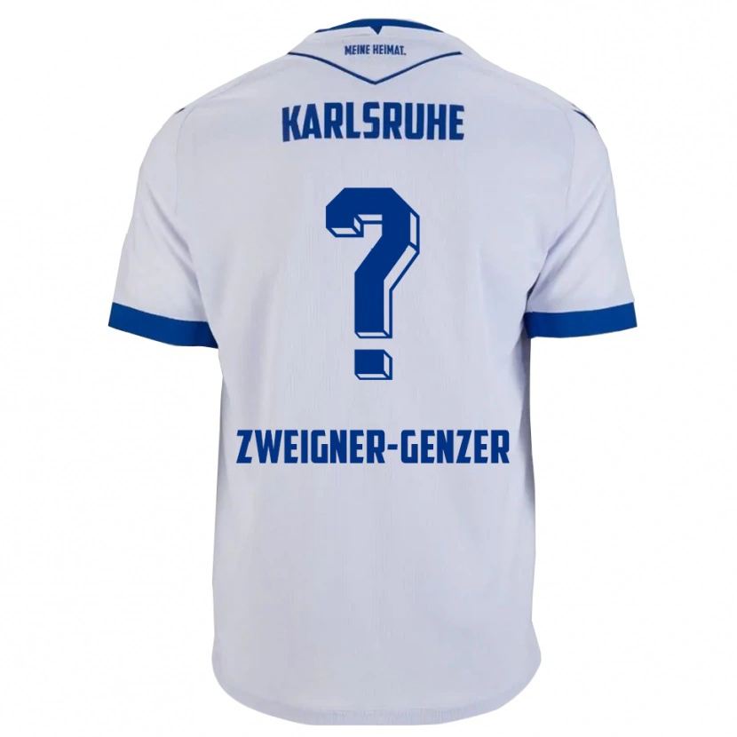 Danxen Heren Melissa Zweigner-Genzer #0 Wit Blauw Uitshirt Uittenue 2025/26 T-Shirt