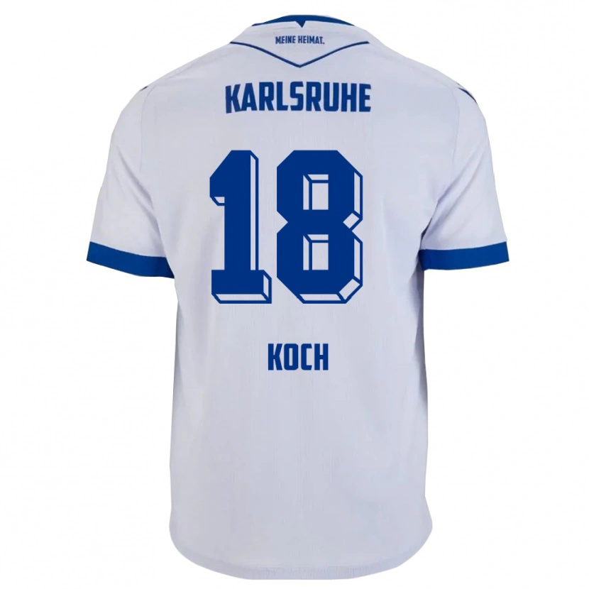 Danxen Heren Aki Koch #18 Wit Blauw Uitshirt Uittenue 2025/26 T-Shirt