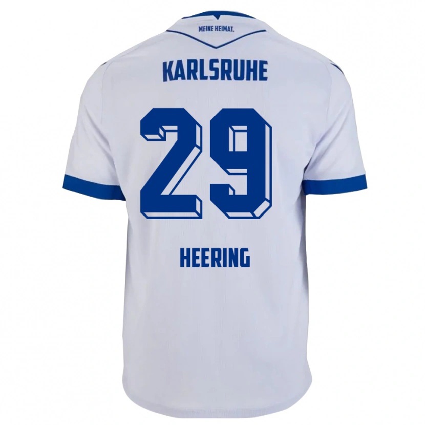 Danxen Heren Simon Heering #29 Wit Blauw Uitshirt Uittenue 2025/26 T-Shirt