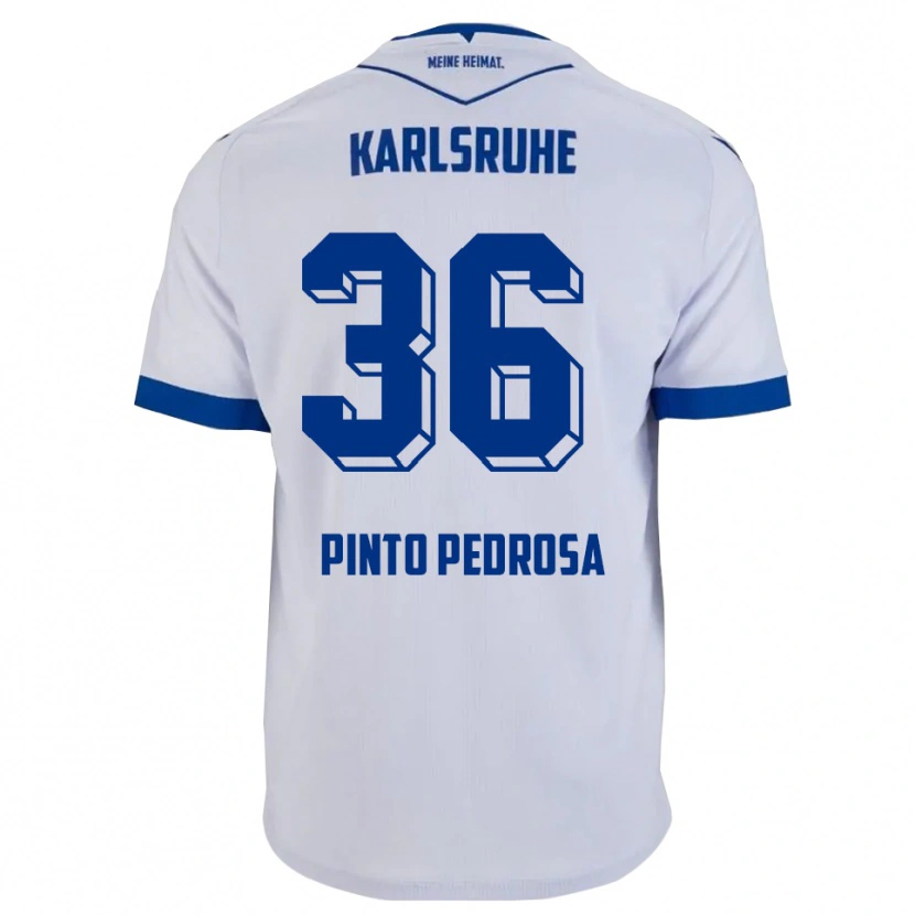 Danxen Heren Rafael Pinto Pedrosa #36 Wit Blauw Uitshirt Uittenue 2025/26 T-Shirt