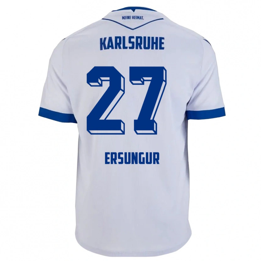 Danxen Heren Ali-Eren Ersungur #27 Wit Blauw Uitshirt Uittenue 2025/26 T-Shirt