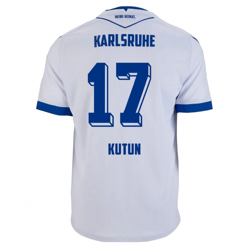 Danxen Heren Yusuf Kutun #17 Wit Blauw Uitshirt Uittenue 2025/26 T-Shirt