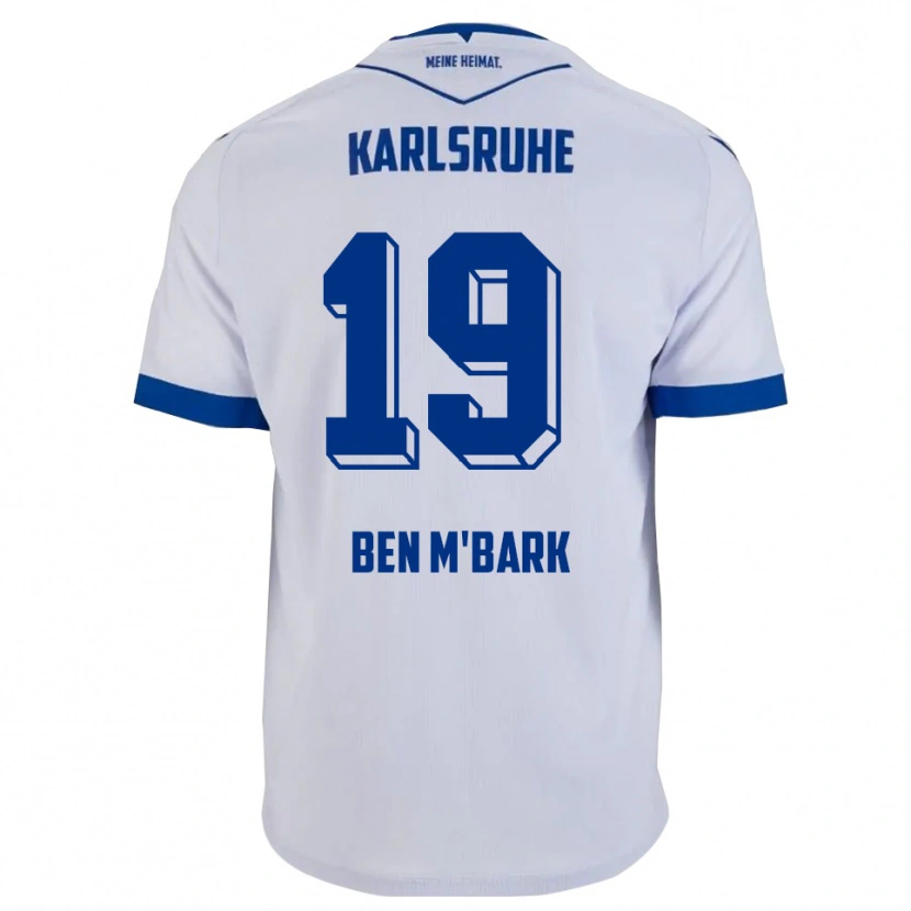 Danxen Heren Mohamed Ben M'bark #19 Wit Blauw Uitshirt Uittenue 2025/26 T-Shirt