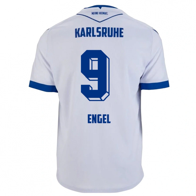 Danxen Heren Nico Engel #9 Wit Blauw Uitshirt Uittenue 2025/26 T-Shirt