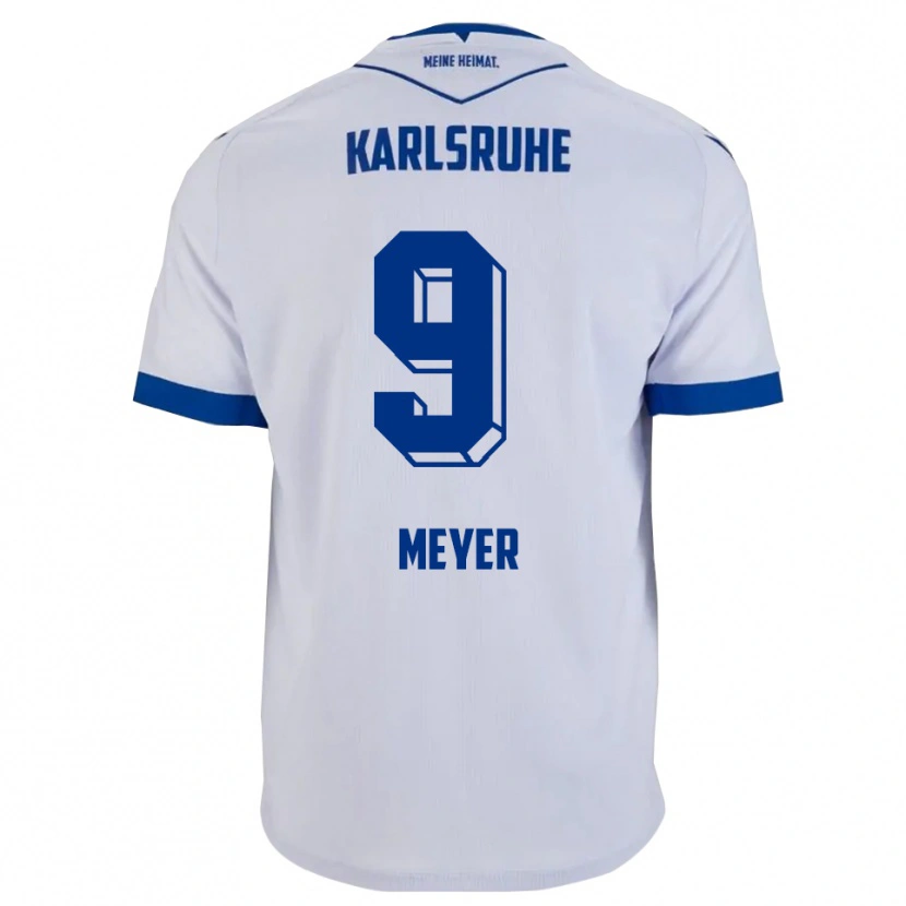 Danxen Heren John Meyer #9 Wit Blauw Uitshirt Uittenue 2025/26 T-Shirt