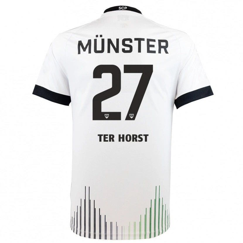 Danxen Heren Jano Ter Horst #27 Wit Zwart Uitshirt Uittenue 2025/26 T-Shirt