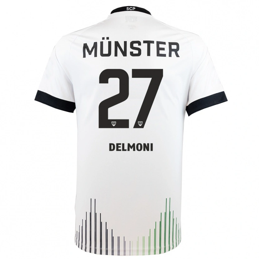 Danxen Heren Adrian Delmoni #27 Wit Zwart Uitshirt Uittenue 2025/26 T-Shirt