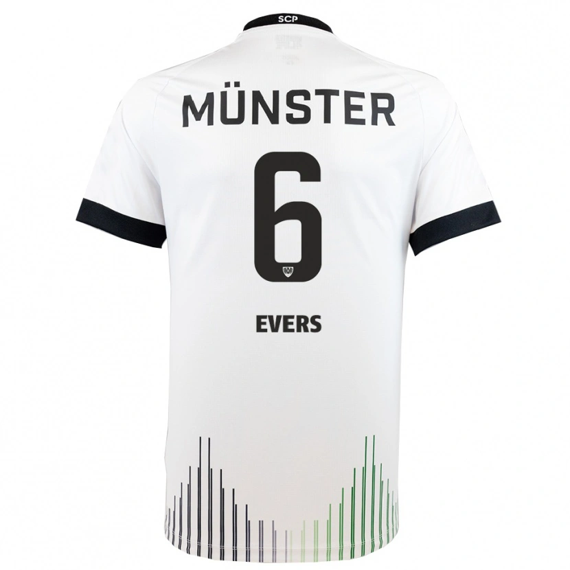 Danxen Heren Benjamin Evers #6 Wit Zwart Uitshirt Uittenue 2025/26 T-Shirt