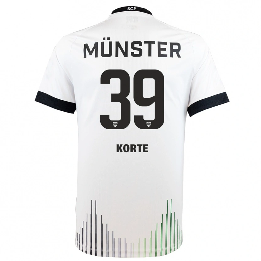 Danxen Heren Jakob Korte #39 Wit Zwart Uitshirt Uittenue 2025/26 T-Shirt