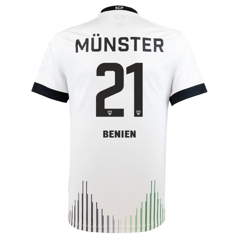 Danxen Heren Lennet Benien #21 Wit Zwart Uitshirt Uittenue 2025/26 T-Shirt