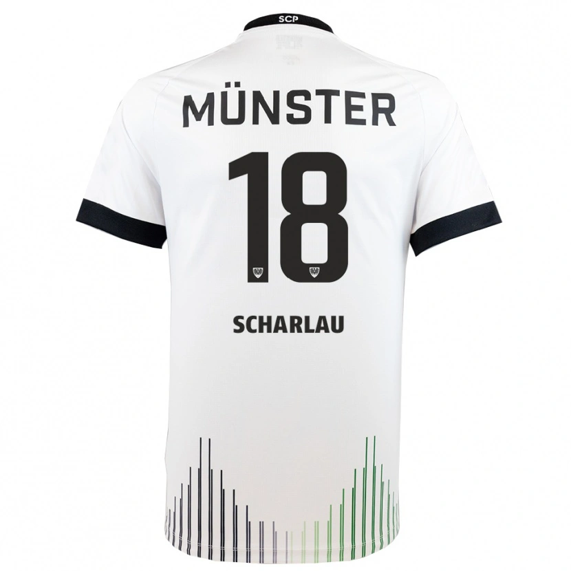Danxen Heren Michel Scharlau #18 Wit Zwart Uitshirt Uittenue 2025/26 T-Shirt