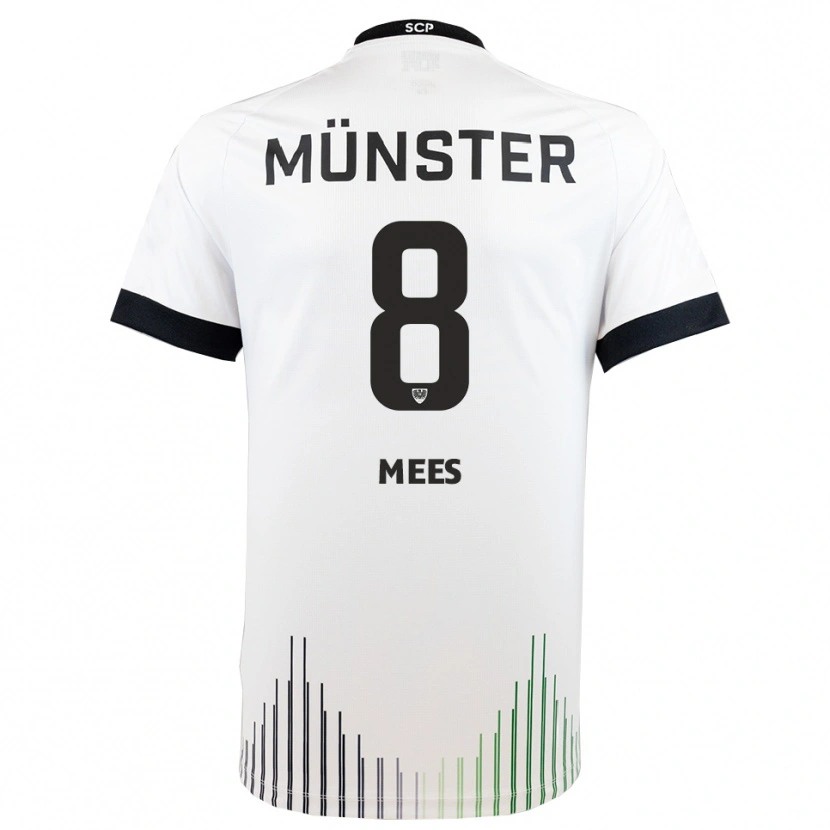 Danxen Heren Joshua Mees #8 Wit Zwart Uitshirt Uittenue 2025/26 T-Shirt