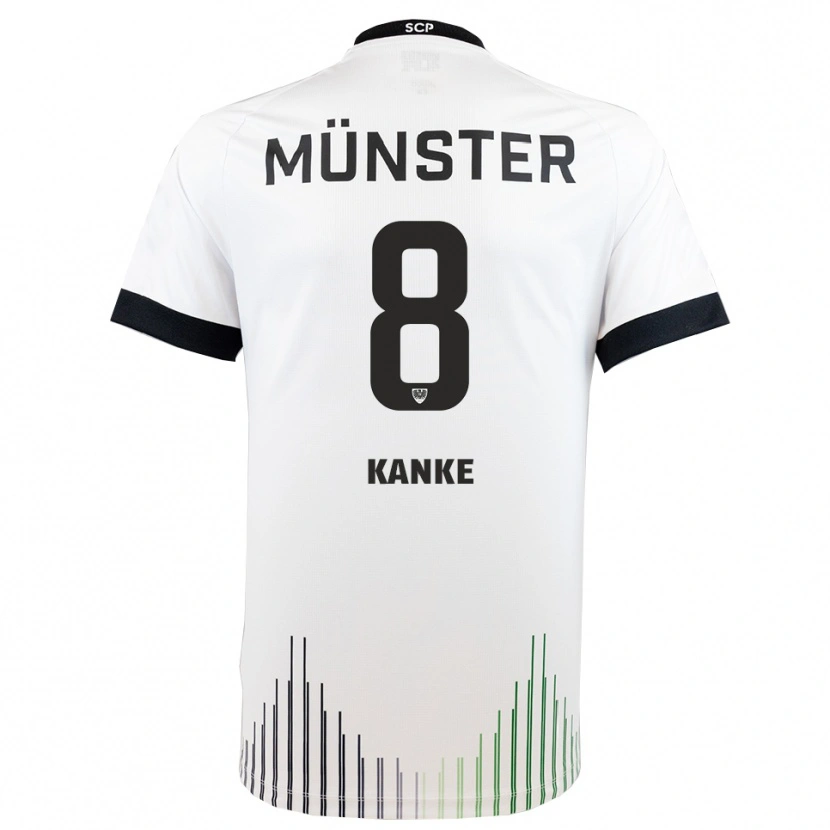 Danxen Heren Tim Kanke #8 Wit Zwart Uitshirt Uittenue 2025/26 T-Shirt