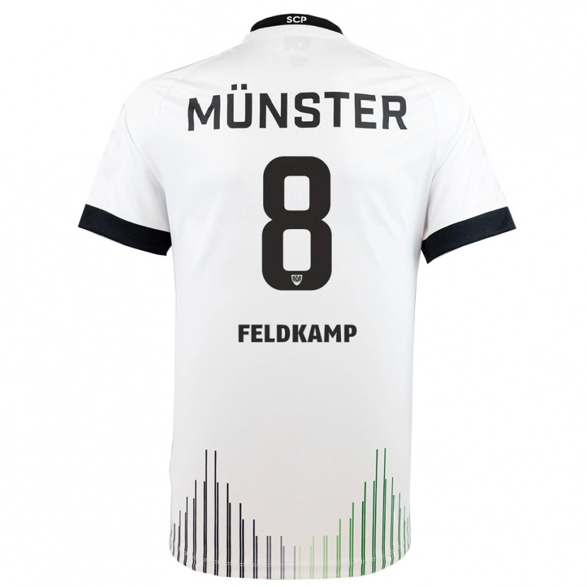 Danxen Heren Noah Feldkamp #8 Wit Zwart Uitshirt Uittenue 2025/26 T-Shirt