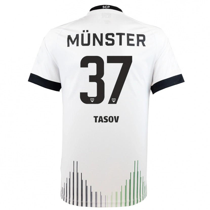 Danxen Heren Leon Tasov #37 Wit Zwart Uitshirt Uittenue 2025/26 T-Shirt