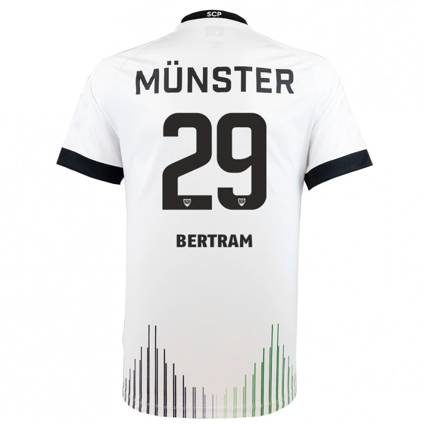 Danxen Heren Mats Bertram #29 Wit Zwart Uitshirt Uittenue 2025/26 T-Shirt