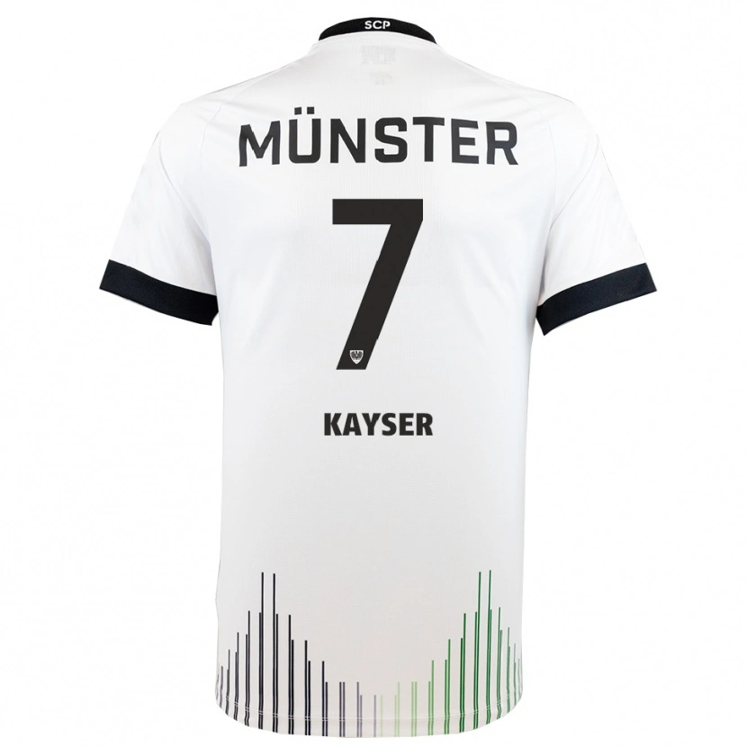 Danxen Heren Leon Kayser #7 Wit Zwart Uitshirt Uittenue 2025/26 T-Shirt
