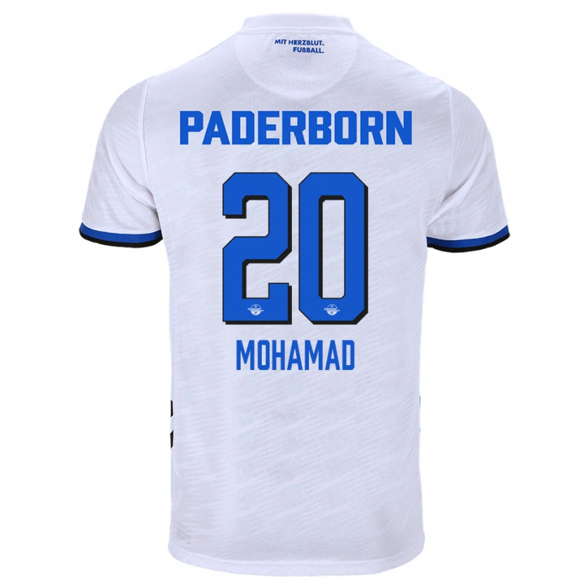 Danxen Heren Hassan Mohamad #20 Wit Blauw Uitshirt Uittenue 2025/26 T-Shirt