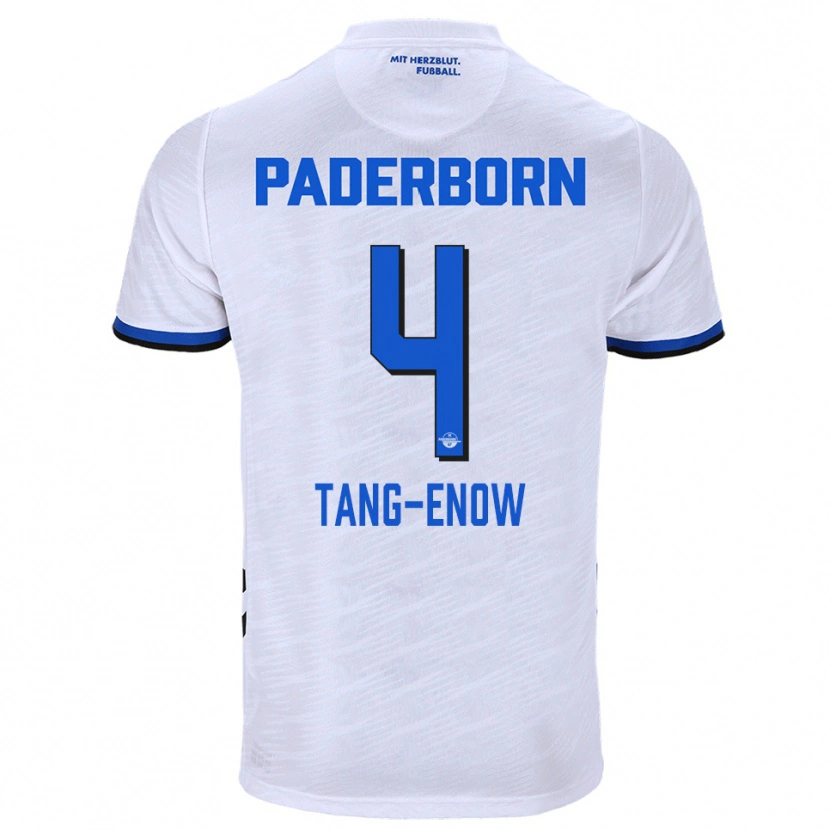Danxen Heren Jason Tang-Enow #4 Wit Blauw Uitshirt Uittenue 2025/26 T-Shirt