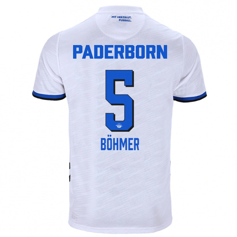 Danxen Heren Tim Böhmer #5 Wit Blauw Uitshirt Uittenue 2025/26 T-Shirt