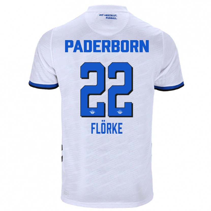 Danxen Heren Luis Flörke #22 Wit Blauw Uitshirt Uittenue 2025/26 T-Shirt